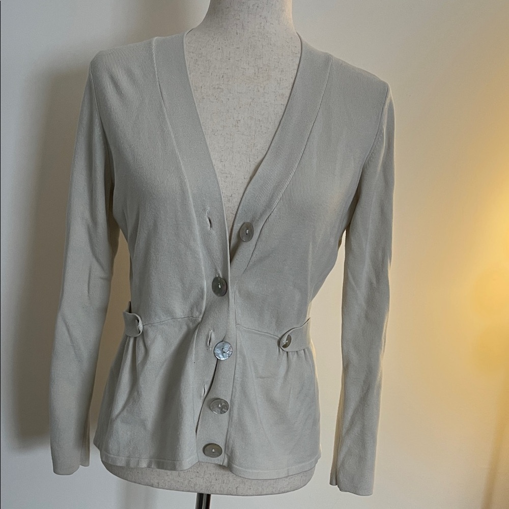 Elegant Cream Women's Cardigan